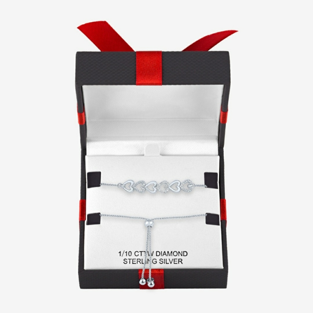 Sterling Silver Heart Bolo Bracelet